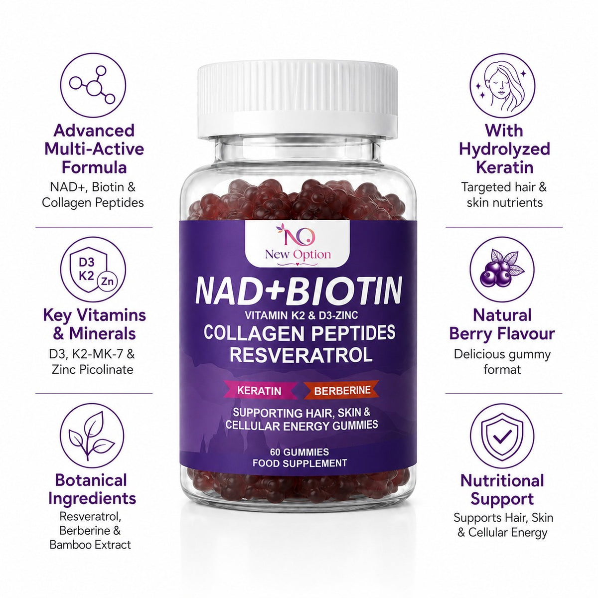 NAD+ Biotin Gummies